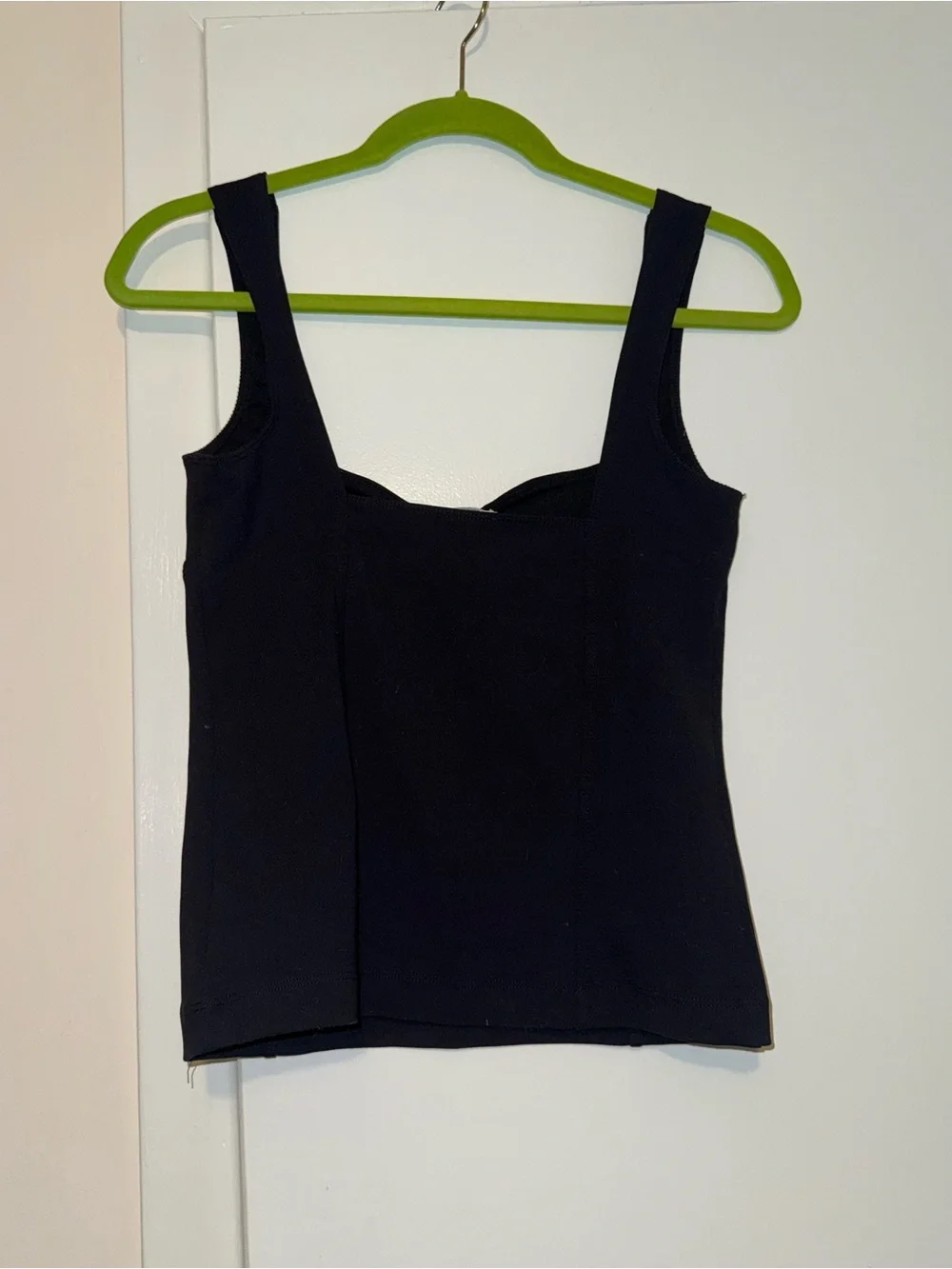 Free People Women's Black Square-Neck Tank Top